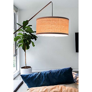 Brightech Hudson 2 Contemporary Hanging Arc Floor Lamp with LED Bulb, Bronze