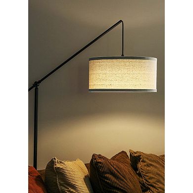 Brightech Hudson 2 Contemporary Hanging Arc Floor Lamp with LED Bulb, Bronze