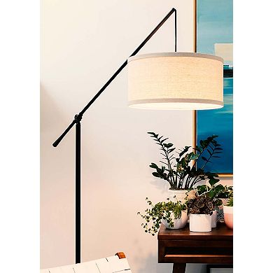 Brightech Hudson 2 Contemporary Hanging Arc Floor Lamp with LED Bulb, Bronze