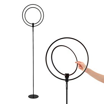 Brightech Eclipse 79" Led Torchiere Floor Lamp With Adjustable Rings