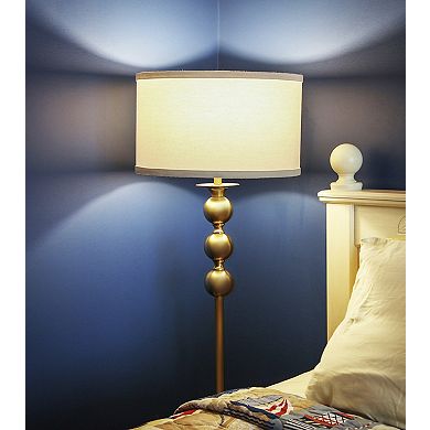 Brightech Riley Antique 61 Inch Tall Free Standing Home LED Floor Lamp, Brass