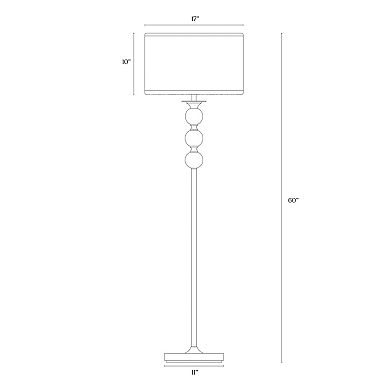 Brightech Riley 60" Led Floor Lamp With Drum Shade