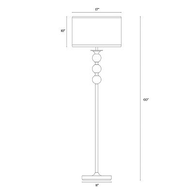 Brightech Riley Antique 61 Inch Tall Free Standing Home LED Floor Lamp Brass