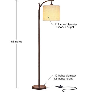 Brightech Montage Standing Floor Smart Lamp with LED Light & Drum Shade, Bronze