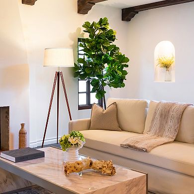 Brightech Emma 60" Led Contemporary Tripod Floor Lamp With Wooden Legs