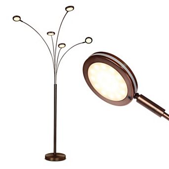 Brightech Orion 74" Led Tree Arc Floor Lamp With 5 Adjustable Arms