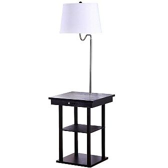Brightech Madison 56" Led Table And Lamp Combo With Usb Port And Outlet