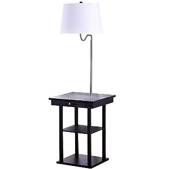 Brightech Madison 56" Led Table And Lamp Combo With Usb Port And Outlet