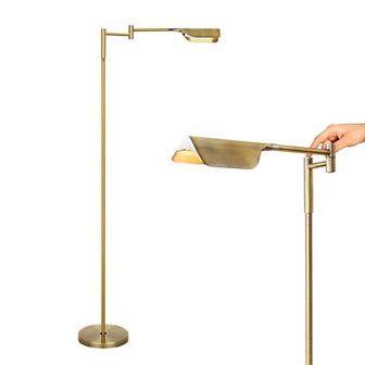 Brightech Leaf 53" Led Modern Pharmacy Reading Floor Lamp With Adjustable Neck