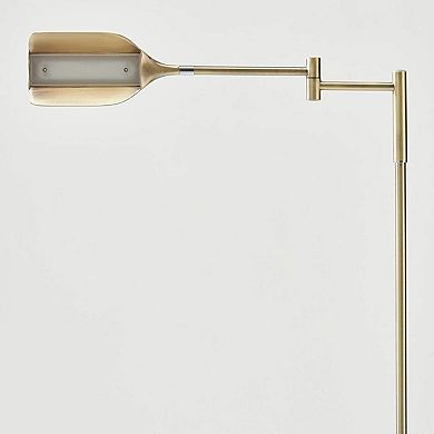 Brightech Leaf 53 Inch Tall Vintage LED Floor Lamp with Adjustable Arm, Gold