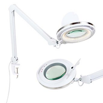 Brightech Lightview Pro 33 in Dimmable Magnifying Led Desk Clamp Lamp (2.25x)