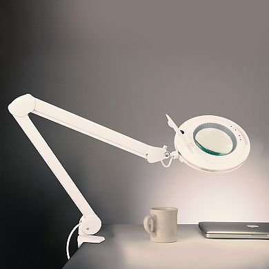 Brightech Lightview Pro 33 In. Dimmable Magnifying Led Desk Clamp Lamp (2.25x)