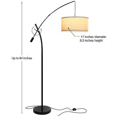 Brightech Grayson 84" Led Arc Floor Lamp With Adjustable Arm