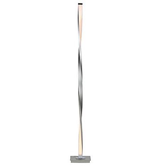 Brightech 48 Inch Helix Modern Built In LED Floor Standing Pole Lamp, Silver