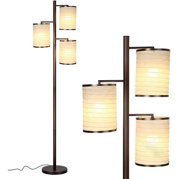 Brightech Liam Dimmable Lantern Tree, Modern Asian Floor Lamp