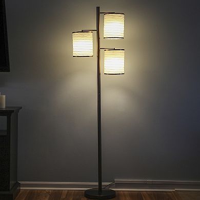 Brightech Liam 74" Led Tree Floor Lamp With 3 Lantern Shades