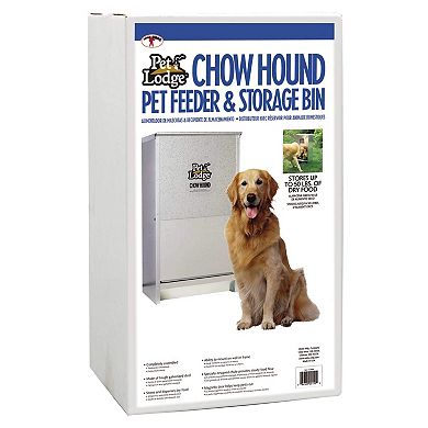 Little Giant Dry Food Automatic Steel Dog Feeder Chow Hound w/ 50 Pound Capacity