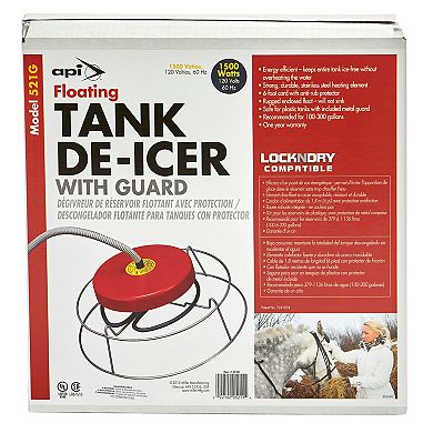 API 521G 1500 Watt Metal/Plastic Livestock Water Tank Floating Deicer Heater