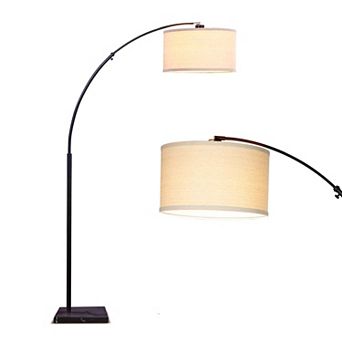 Brightech Logan 76" Led Contemporary Arc Floor Lamp With Marble Base