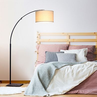Brightech Logan 76" Led Contemporary Arc Floor Lamp With Marble Base