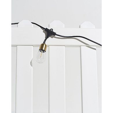 Brightech Glow 27ft Solar Powered Led Outdoor String Lights With Brass Hardware