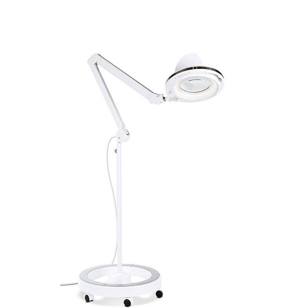 Brightech LightView Pro Magnifying Floor Lamp with Rolling Wheel Base