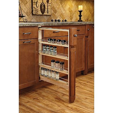 Rev-a-shelf 3" Pullout Base Filler Cabinet Rack W/ Soft-close, 432-bfbbsc-3c