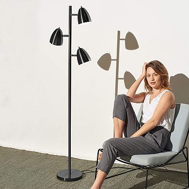 Brightech Jacob 64" Led Tree Floor Lamp With 3 Rotating Adjustable Heads
