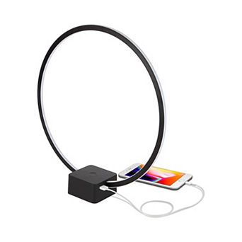 Brightech Circle 15" Dimmable Modern Led Desk Lamp With Usb Port