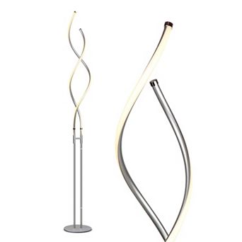 Brightech Embrace 60" Led Spiral 2-in-1 Floor Or Table Lamp
