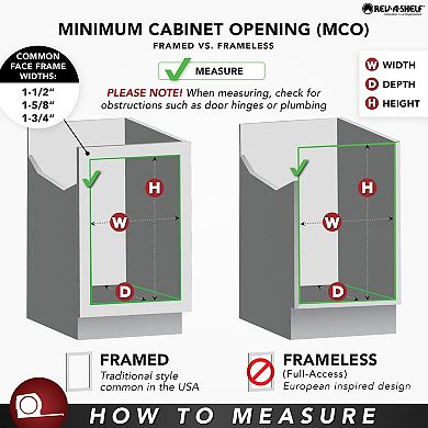 Rev-A-Shelf 8" Door/ Drawer Base Cabinet Organizer Soft-Close, 448-BDDSC-8C