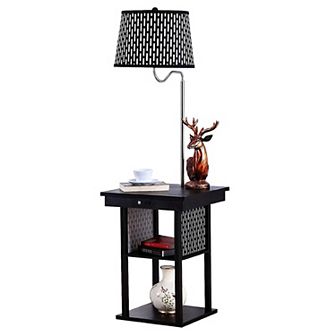 Brightech Madison 56" Led Table And Lamp Combo With Usb Port And Outlet
