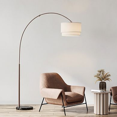 Brightech Mason 81" Led Contemporary Arc Floor Lamp With Marble Base