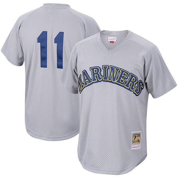 Men's Mitchell & Ness Edgar Martinez Charcoal Seattle Mariners Cooperstown  Collection Mesh Batting Practice Jersey