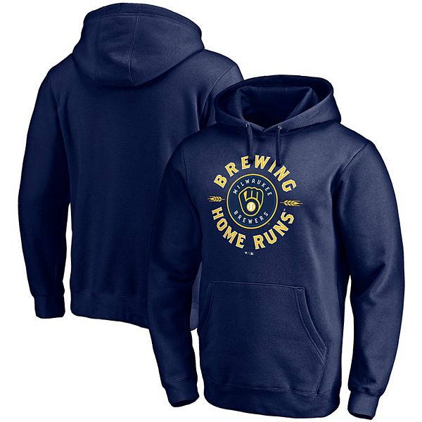 Women's Fanatics Branded Navy Milwaukee Brewers Official Logo Long