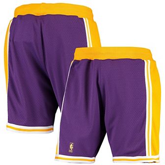 Men's Mitchell & Ness Purple Los Angeles Lakers 1996-1997 Hardwood Classics Throwback Authentic Shorts