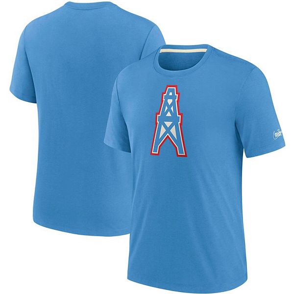 Men's Nike Light Blue Houston Oilers Historic Impact Tri-Blend T-Shirt