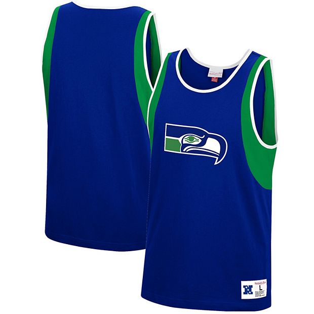 Men's Mitchell & Ness Royal Seattle Seahawks Matchup Historic Logo Tank Top