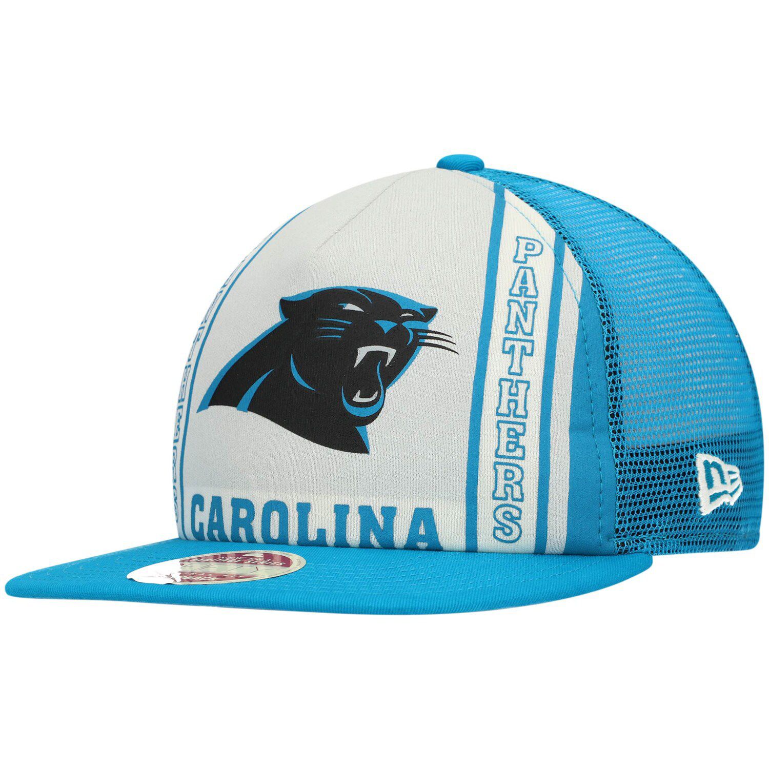 Carolina Panthers New Era 2019 NFL Sideline Home Official 39THIRTY 1990s  Flex Hat - Black/Blue