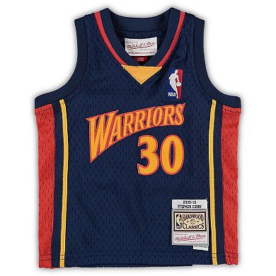 Infant Mitchell & Ness Stephen Curry Navy Golden State Warriors Historic Logo Jersey