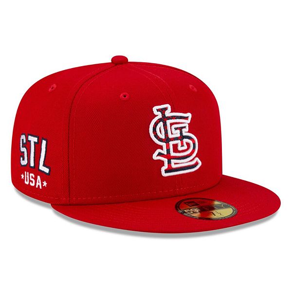 Men's New Era Red St. Louis Cardinals 4th of July On-Field 59FIFTY Fitted  Hat