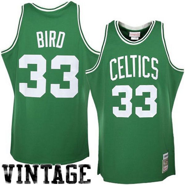  Mitchell & Ness NBA Swingman Road Jersey Celtics 85 Larry Bird  Kelly Green SM : Sports & Outdoors