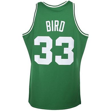 Men's Mitchell & Ness Larry Bird Kelly Green Boston Celtics 1985/86 Hardwood Classics Authentic Jersey