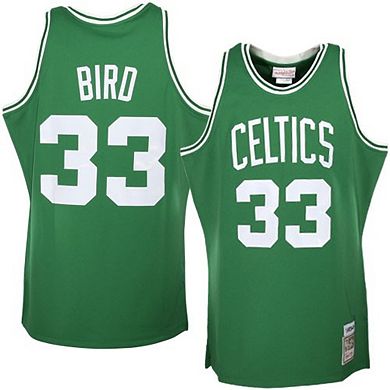 Men's Mitchell & Ness Larry Bird Kelly Green Boston Celtics 1985/86 Hardwood Classics Authentic Jersey