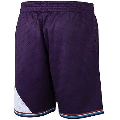 Men's Mitchell & Ness Purple Utah Jazz Hardwood Classics Primary Logo Swingman Shorts