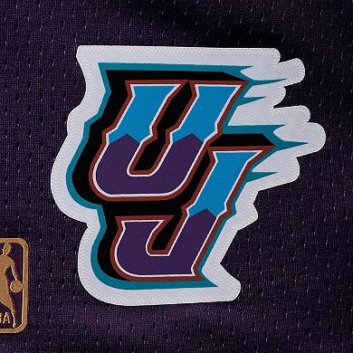Men's Mitchell & Ness Purple Utah Jazz Hardwood Classics Primary Logo Swingman Shorts