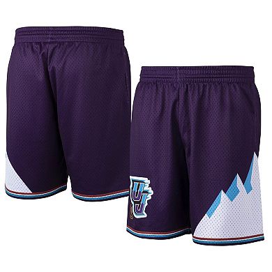 Men's Mitchell & Ness Purple Utah Jazz Hardwood Classics Primary Logo Swingman Shorts