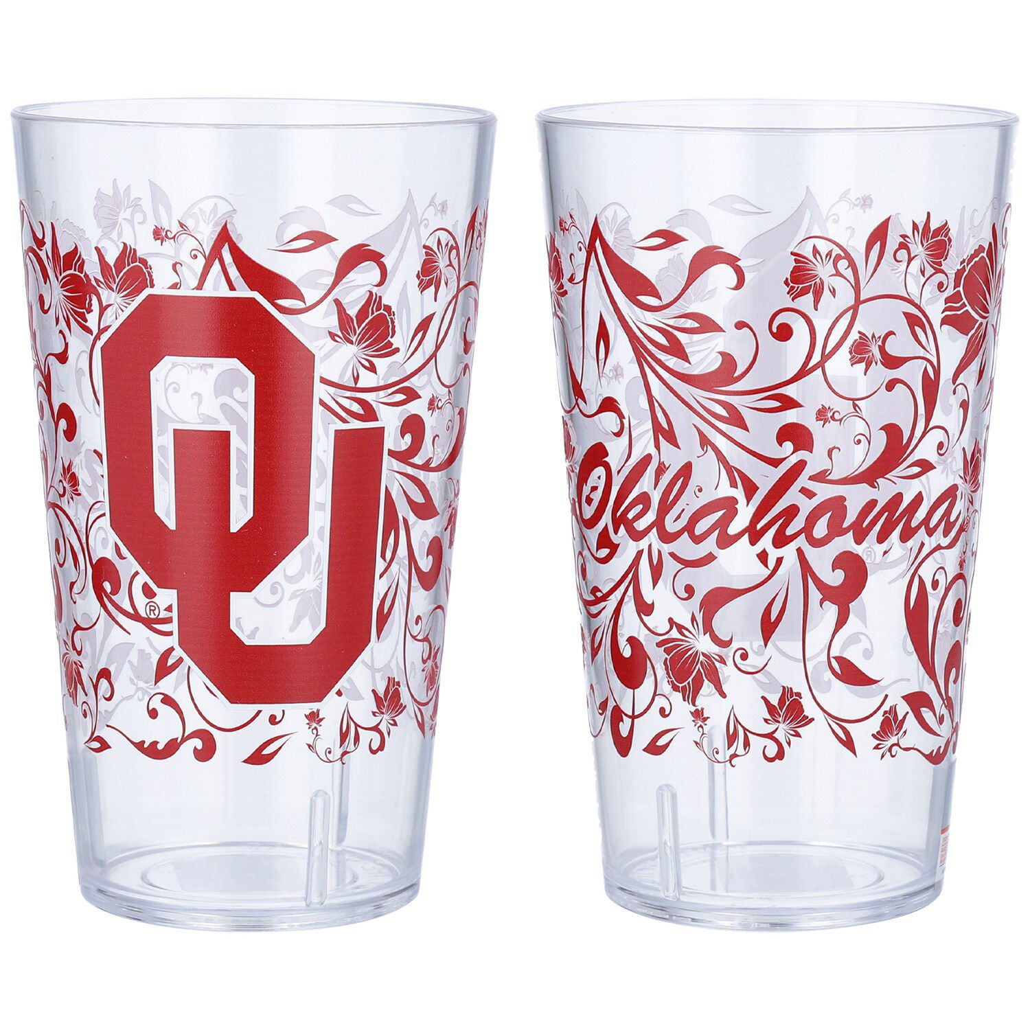 Image for Unbranded Oklahoma Sooners 24oz. Two-Pack Tritan Floral Tumbler Set at Kohl's.