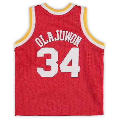 Infant Mitchell Ness Hakeem Olajuwon Red Houston Rockets 1993 94 Hardwood Classics Retired Player Jersey