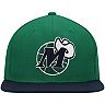 Men's Mitchell & Ness Green Dallas Mavericks NBA Two-Tone Classic Snapback Adjustable Hat